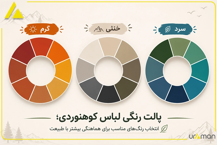 پالت رنگی لباس کوهنوردی؛ انتخاب رنگهای مناسب برای هماهنگی بیشتر با طبیعت