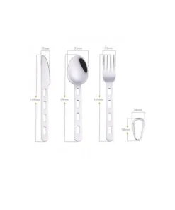 ست قاشق و چنگال و کارد اسنوهاک مدل SnowHawk Camp Cutlery 3 Piece Set SN-S122