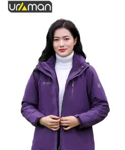 خرید کاپشن کوهنوردی دوپوش پر زنانه جک لائو مدلDouble-breasted jacket Jekelanwang 618