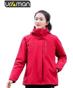 کاپشن کوهنوردی دوپوش پر زنانه جک لائو مدلDouble-breasted jacket Jekelanwang 618