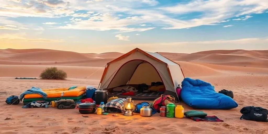 تجهیزات کمپ در کویر