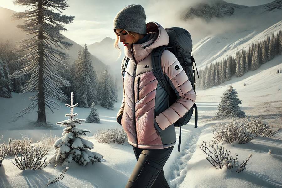 کاپشن دوپوش زنانه سالامون