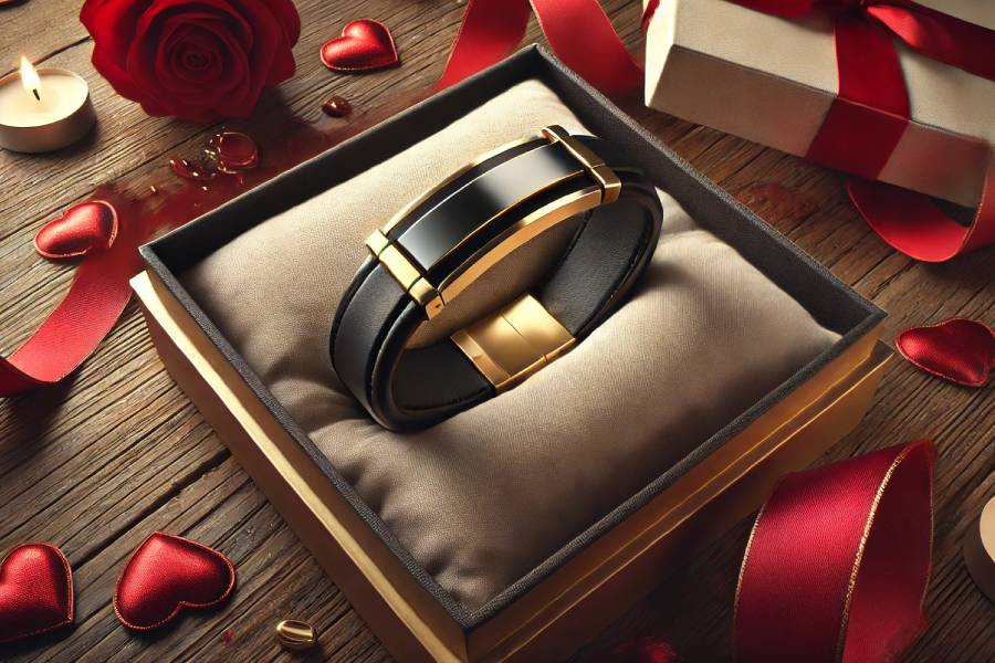 دستبند مردانه چرم