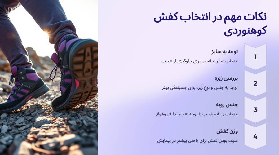 نکات مهم در خرید کفش کوهنوردی