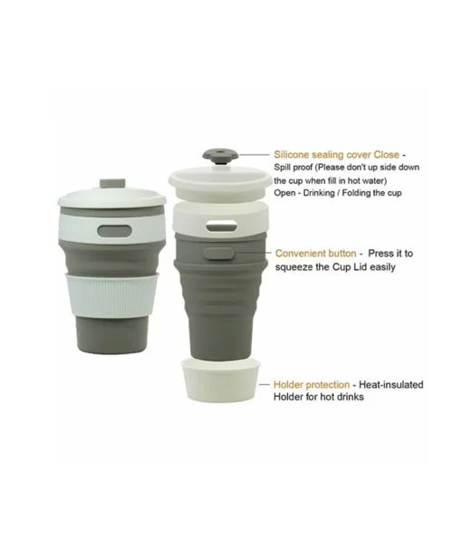ماگ سیلیکونی تاشو Collapsible Coffee Cup 350ml