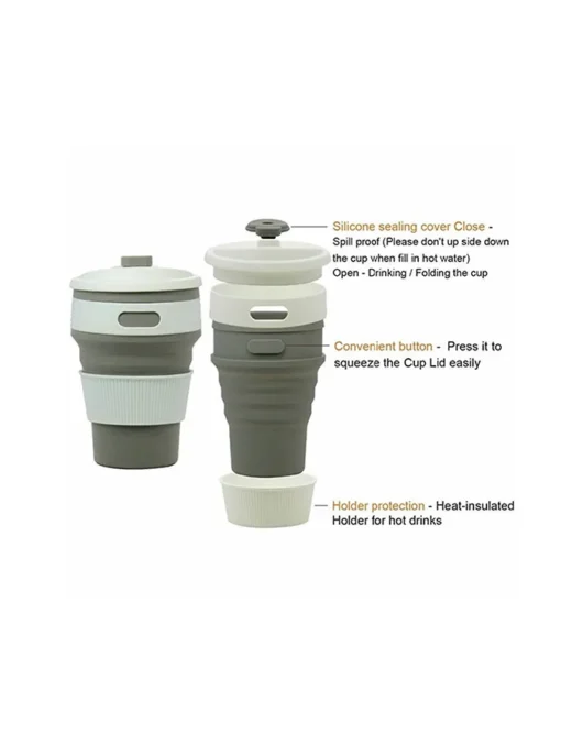 ماگ سیلیکونی تاشو Collapsible Coffee Cup 350ml